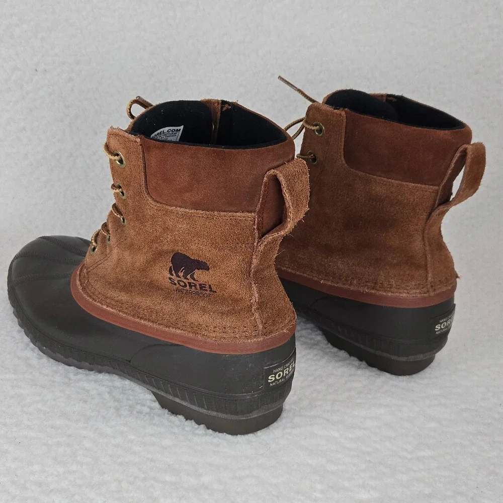 Sorel Mens Cheyanne II Waterproof Duck Boots 10.5 Brown Suede NM3447-242 Outdoor